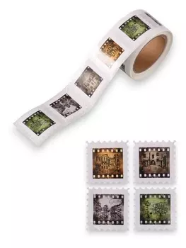 Наклейка бумага «Марки. Фотоплёнка», 33 см, 200 шт. в рулоне