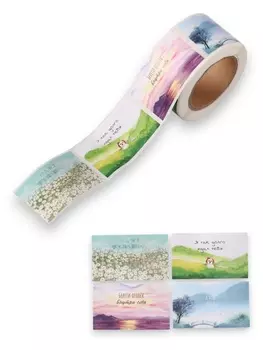 Наклейка бумага "Записки" 3х5 см 200 шт в рулоне