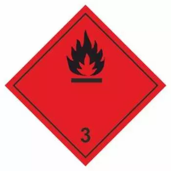 Наклейка "ДОПОГ Опасный груз" Легковоспламеняющаяся жидкость 3, 25 х 25 см