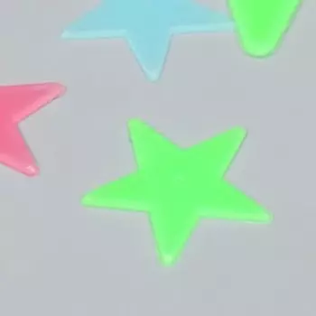 Набор наклеек интерьерных фосфорных «Звезды разных размеров», 14 шт., пластик, 1712 см