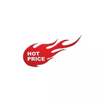 Наклейка "Hot price" 150*50, огонь, цвет красный