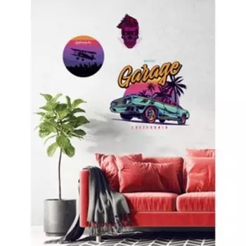 Наклейка интерьерная "Транспорт" 43х90 см