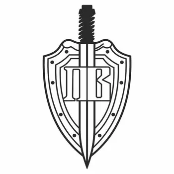 Наклейка "Эмблема Погран войска", плоттер, 300 х 200 мм, черная