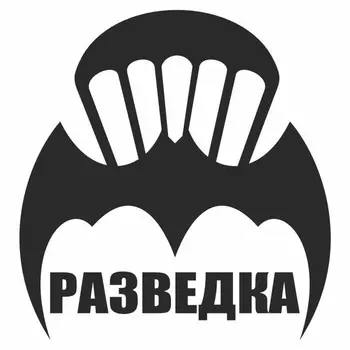 Наклейка "Эмблема Разведка", плоттер, 100 х 100 мм, черная