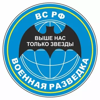 Наклейка "Круг-Военная разведка", 125 х 125 мм