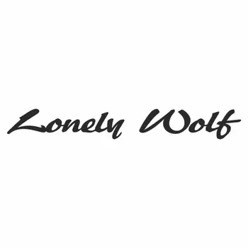 Наклейка "Lonely Wolf", Одинокий волк, черная, плоттер, 700 х 100 х 1 мм