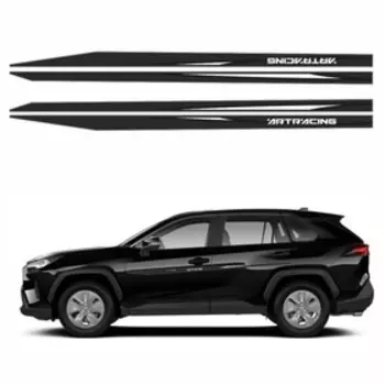 Наклейка-молдинг на борта "ARTRACING", черный, комплект на две стороны, 200 х 3,5 х 0,1 см