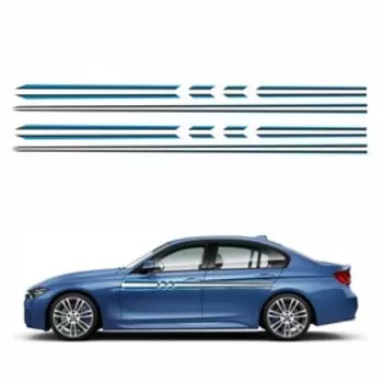 Наклейка-молдинг на борта "Без надписи", синий, комплект на две стороны, 200 х 3,5 х 0,1 см 770482