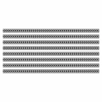 Наклейка-молдинг широкий "Без надписи-стрелка", серый, 100 х 4 х 0,1 см, комплект 8 шт