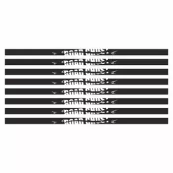 Наклейка-молдинг широкий "BOAD GHOST", черный, 1000х40х1 мм, к-т 8 шт