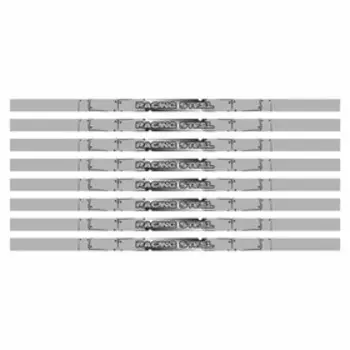 Наклейка-молдинг широкий "RACING STEEL", серый, 100 х 4 х 0,1 см, комплект 8 шт