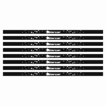Наклейка-молдинг широкий "STARCAR", черный, 100 х 4 х 0,1 см, комплект 8 шт