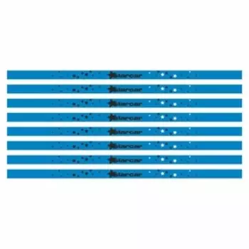 Наклейка-молдинг широкий "STARCAR", синий, 100 х 4 х 0,1 см, комплект 8 шт