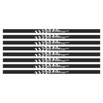 Наклейка-молдинг широкий "STREET R STYLE", черный, 100 х 4 х 0,1 см, комплект 8 шт
