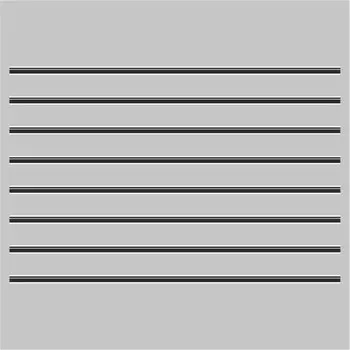 Наклейка-молдинг "Узкий", черный, 100 х 1 х 0,1 см, комплект 8 шт