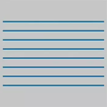 Наклейка-молдинг "Узкий", синий, 100 х 1 х 0,1 см, комплект 8 шт