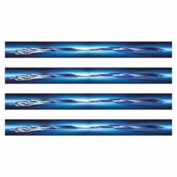 Наклейка-молдинг, вид №1, синий, 100 х 12 х 0,1 см, комплект 4 шт