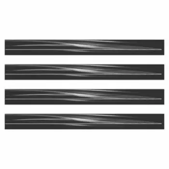 Наклейка-молдинг, вид №3, черный, 1000х120х1 мм, комплект 4 шт