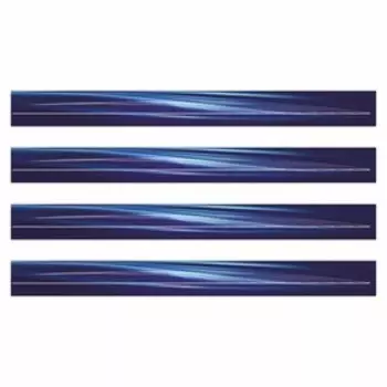 Наклейка-молдинг, вид №3, синий, 1000х120х1 мм, комплект 4 шт