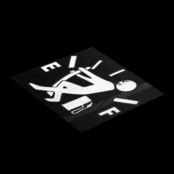 Наклейка на авто 12 х 12 см, "На заправку", белый