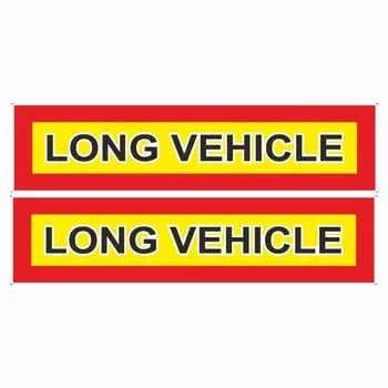 Наклейка на авто "Длинномер" LONG VEHICLE, 350 х 80 мм, комплект 2 шт.