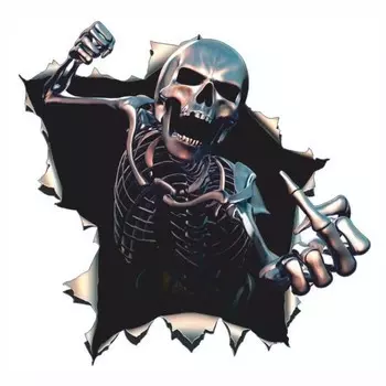 Наклейка на авто "Разлом. Скелет", 150 х 150 мм