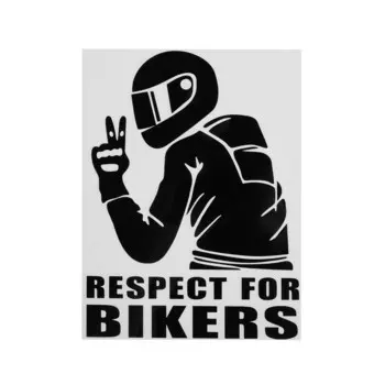 Наклейка на авто Respect for bikers, 1419 см