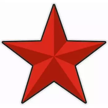 Наклейка на авто "Звезда", 50*50 мм