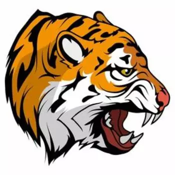 Наклейка на автомобиль "Тигр", 10 х 10 см