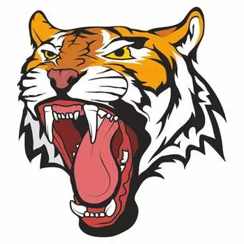 Наклейка на автомобиль "Тигр", 15 х 15 см