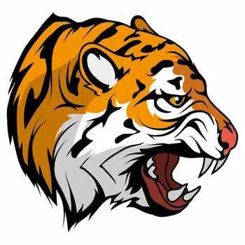 Наклейка на автомобиль "Тигр", 15 х 15 см