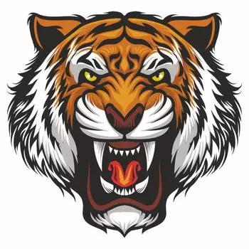 Наклейка на автомобиль "Тигр", 15 х 15 см