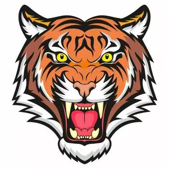 Наклейка на автомобиль "Тигр", 25 х 25 см