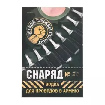 Наклейка на бутылку "Для проводов в армию", 8*12 см