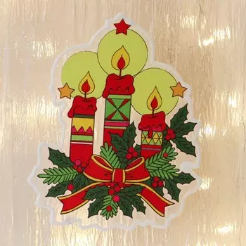 Наклейка на стекло «Рождественские свечи», 1013 см