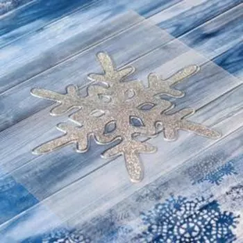 Наклейка на стекло «Снежинка», 1515 см, серебристая