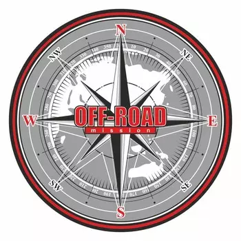 Наклейка на запасное колесо OFF ROAD, роза ветров, 56 х 56 см