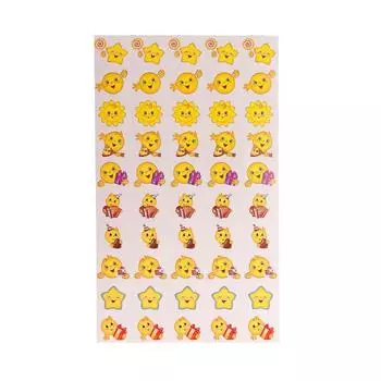 Наклейка-оценка "Смайлики 1" жёлтые