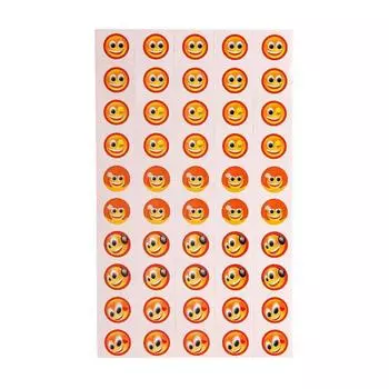 Наклейка-оценка "Смайлики 3" красные