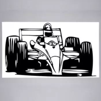 Наклейка пластик интерьерная цветная "Гоночный болид" 34х58 см