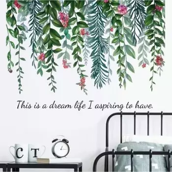 Наклейка пластик интерьерная цветная "Лианы" 60х90 см