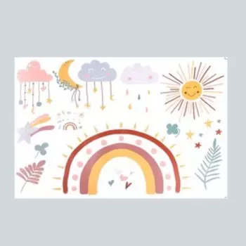 Наклейка пластик интерьерная цветная "Погодные условия" 30х45 см