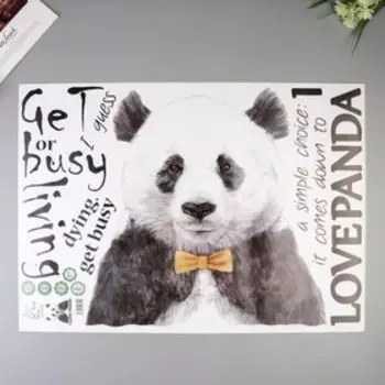 Наклейка пластик интерьерная "Я люблю панд" 50х70 см