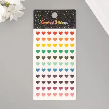 Наклейка пластик «Палитра сердечек», 209 см