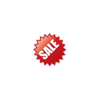 Наклейка Sale d=10, острые края, цвет красный