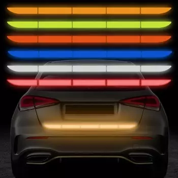 Наклейка светоотражающая 913,5 см на кузов авто, красный