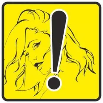 Наклейка- юмор "Новичок Девушка", 15 х 15 см