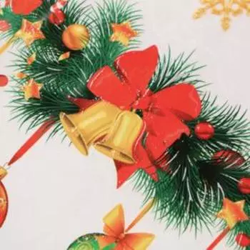 Наклейка виниловая «Новогодние гирлянды», с пластизолью и блестками 29,7 х 42 см