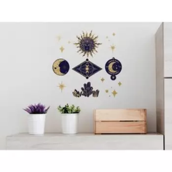 Наклейки виниловые «Тайные знаки», с блестками, 3035 см