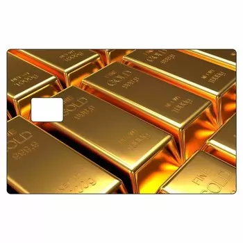 Наклейка "Золотые слитки" на пропуск, банковскую карту, 85 х 54 мм